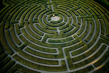 an amazing maze: labyrinth in Reignac-sur-Indre, France